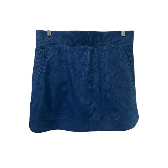ORVIS Travel Skort Embossed Blue Print Shattered Glass Sz M - Picture 8 of 8